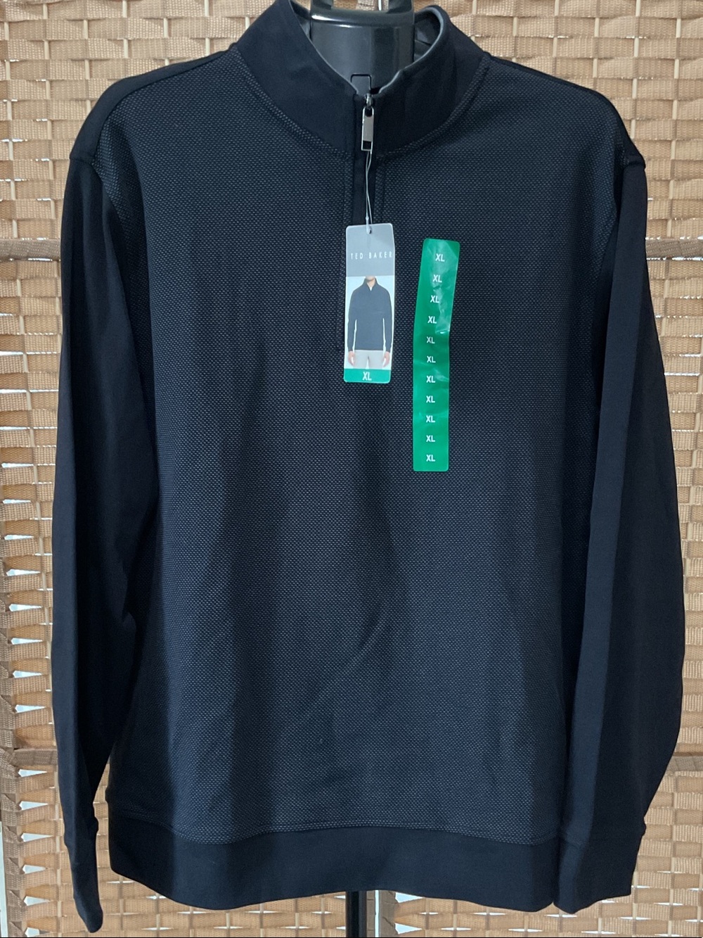 Ted Baker Black Men's Quarter-Zip Pullover